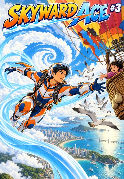 Skyward Ace No. 3, cover art by Spencer Reeder