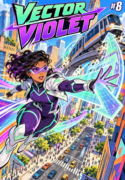 Vector Violet No. 8, cover art by Spencer Reeder