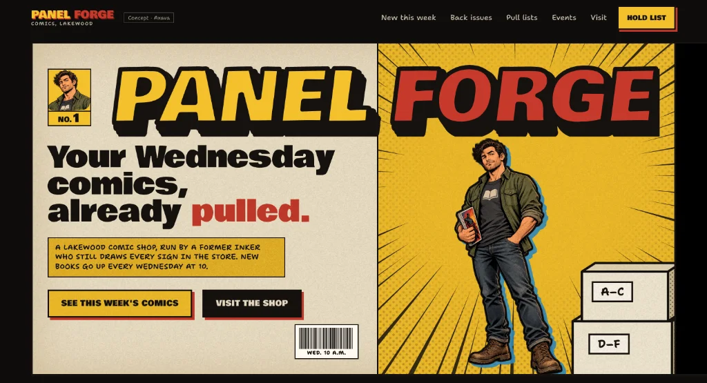 The Home page of the Panel Forge site.